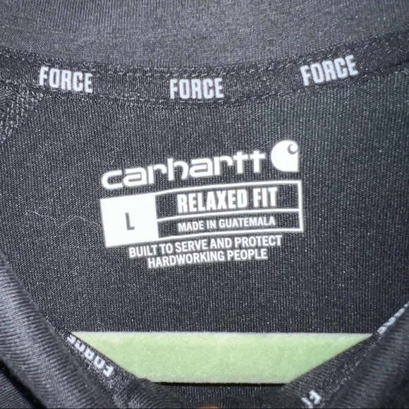 Carhartt Relaxed Fit Black Polo Shirt. Size L - Picture 6 of 8